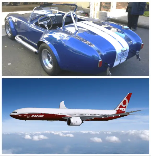 AC Cobra car and Airplane